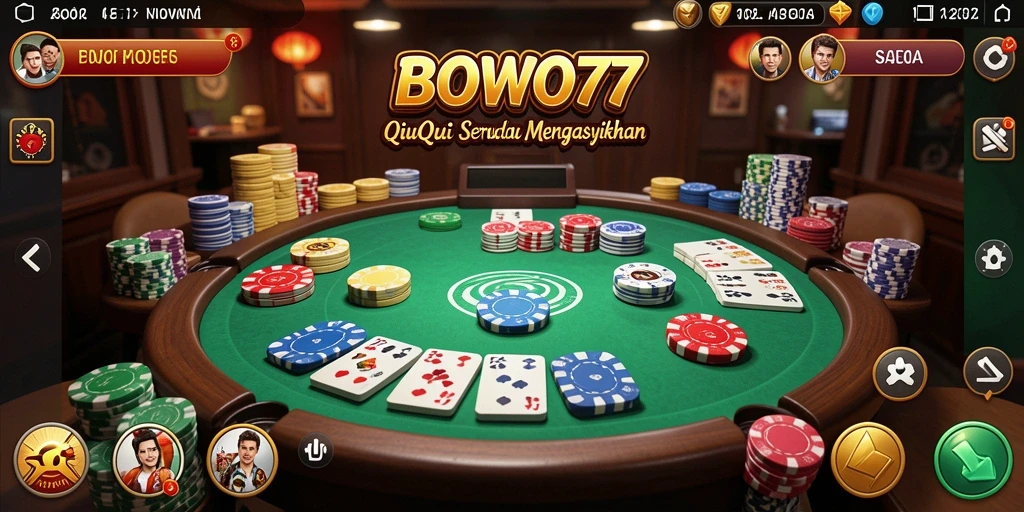 Tampilan gameplay seru di BOWO77 dengan pemain bersaing.