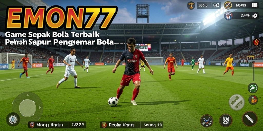 Tampilan gameplay menarik dari EMON77 dalam pertandingan sepak bola.