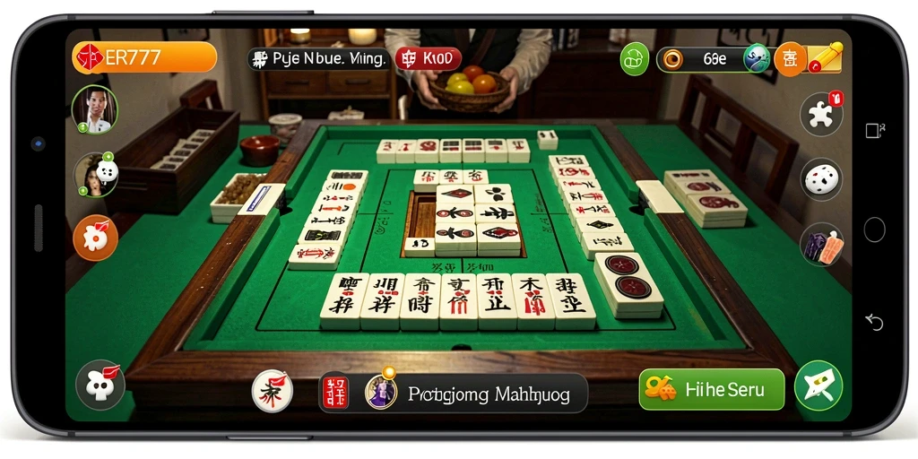 Tampilan gameplay Mahjong yang menawan dan menantang.