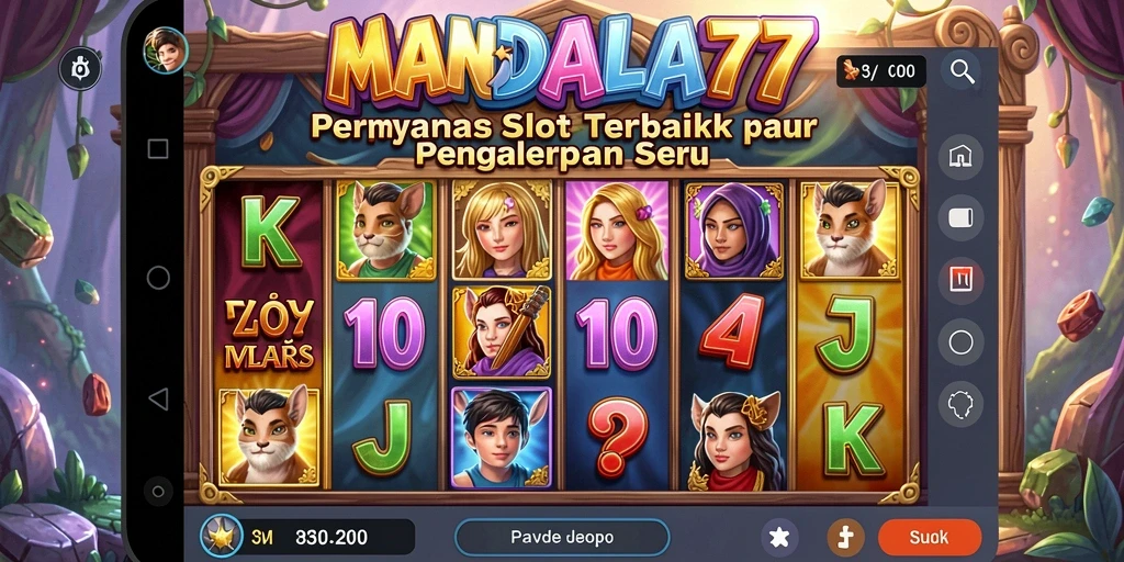Tampilan mengasyikkan dari gameplay Slot MANDALA77.