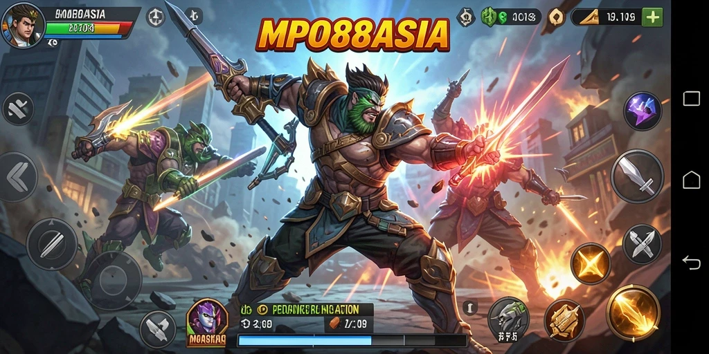 Screenshot MPO88ASIA menampilkan pertarungan aksi yang dinamis dan mendebarkan.