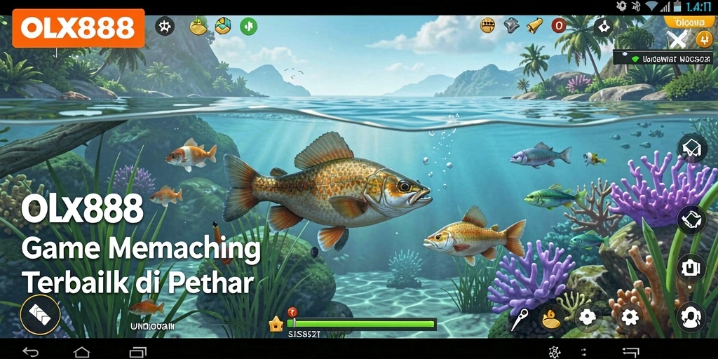 Gameplay OLX888 yang menarik dengan fitur memancing yang realistis.