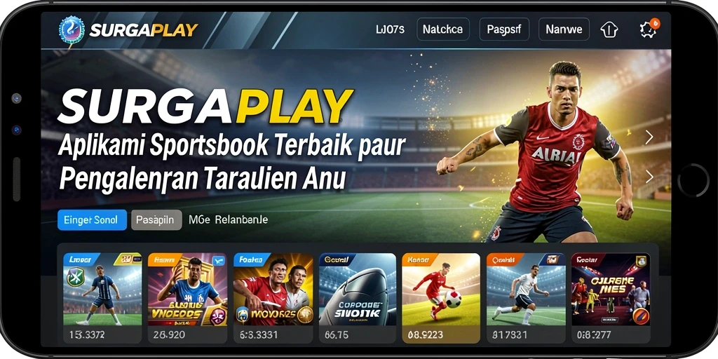 Tampilan dari antarmuka game Sportsbook SURGAPLAY yang menarik.